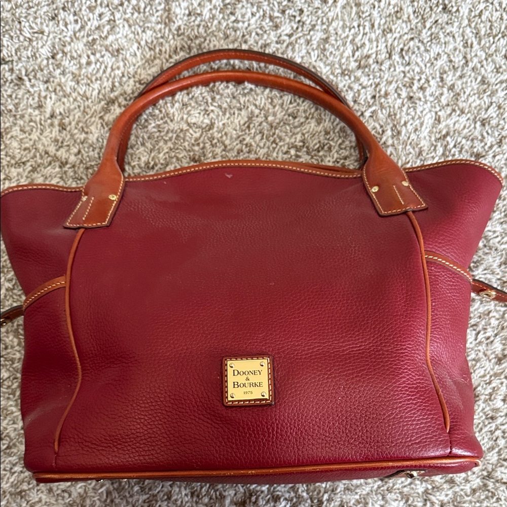 Dooney & Bourke Burgundy Leather Tote